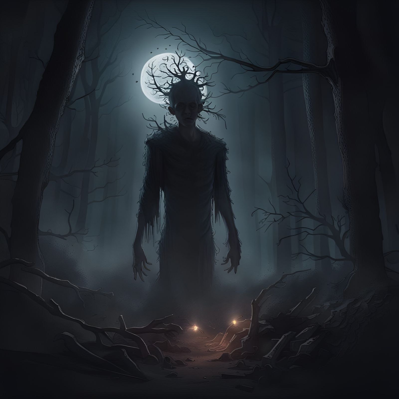 Zombie Hands Rising: A Galactic Horror Scene