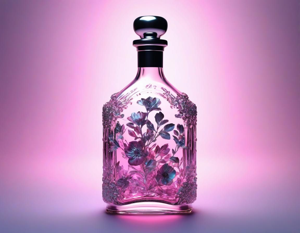 Ethereal Authenticity Bottle: Abstract Luminous Art