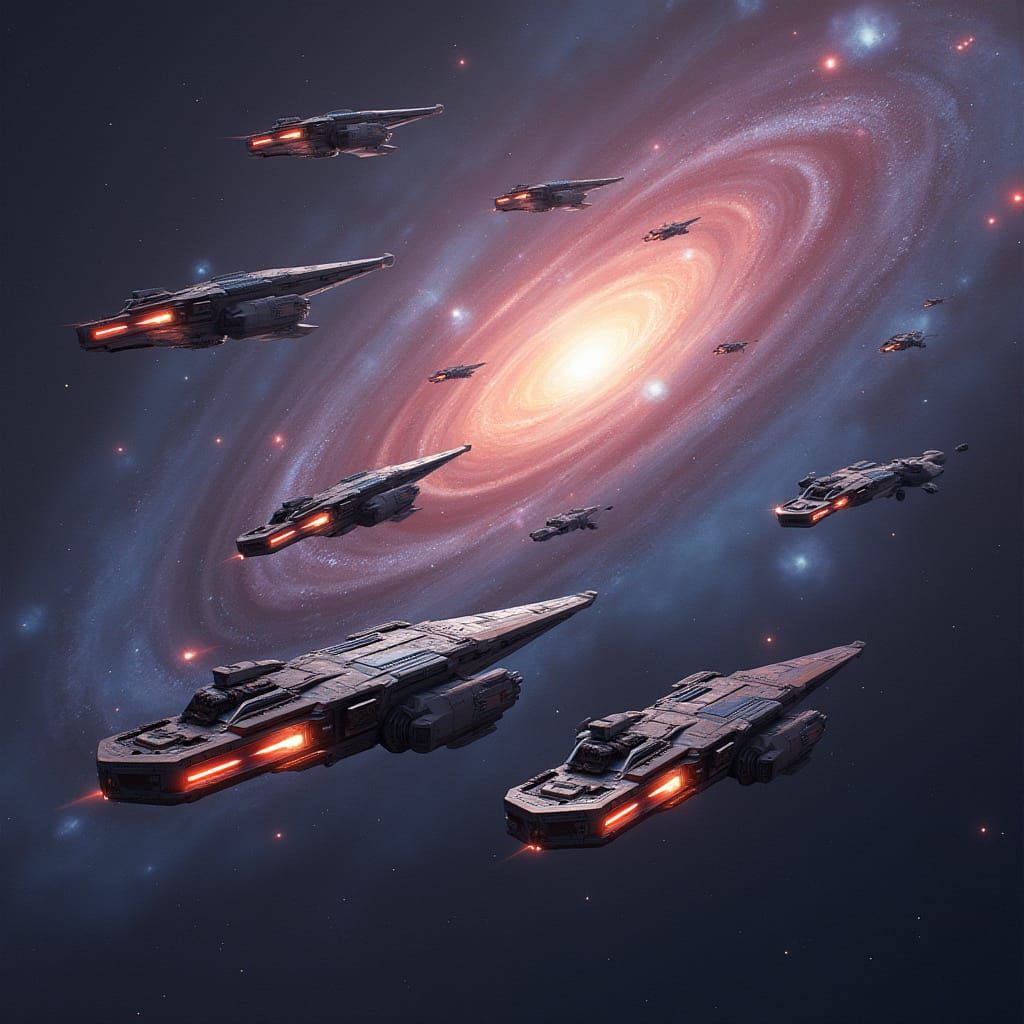 Star Wars Fleet Gathers in Hyper-Realistic Space Art