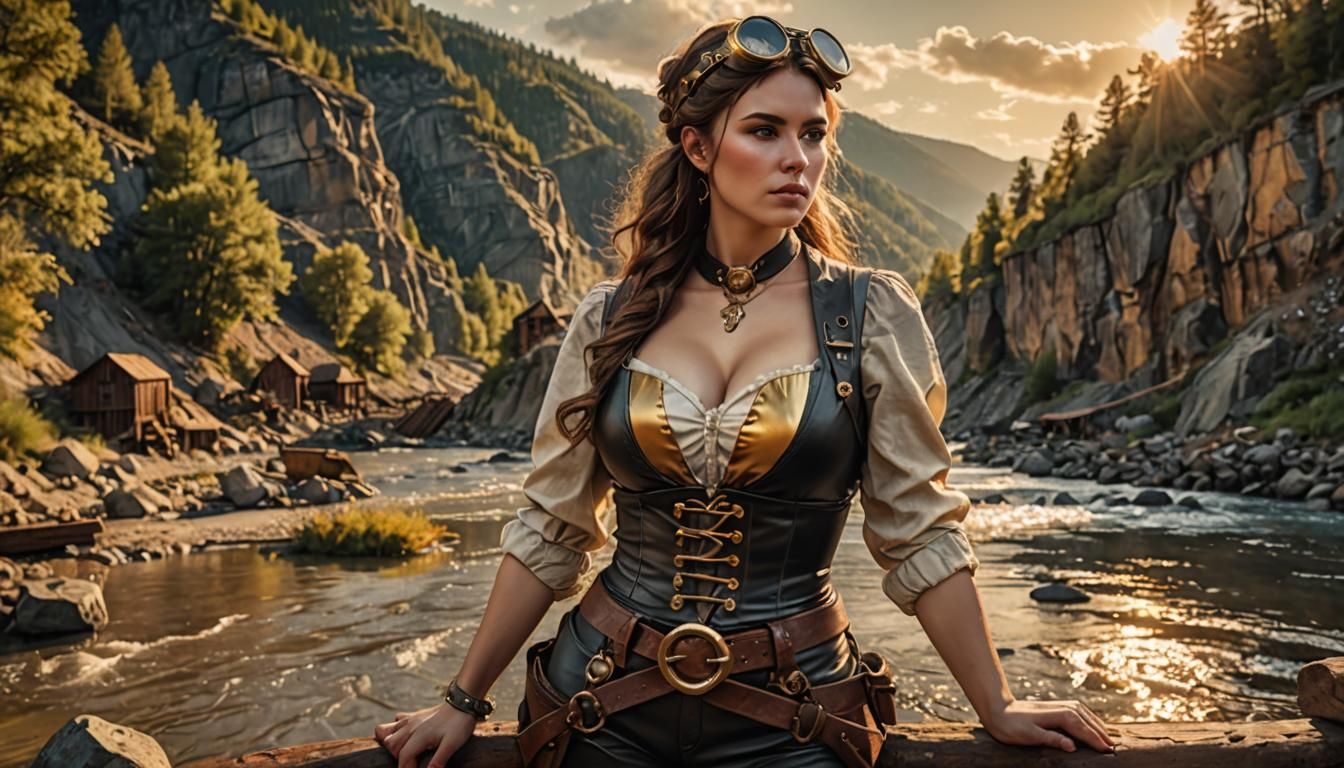 Steampunk gold miner