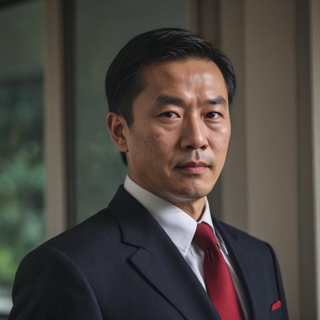 Chinese Politician Portrait with Bokeh