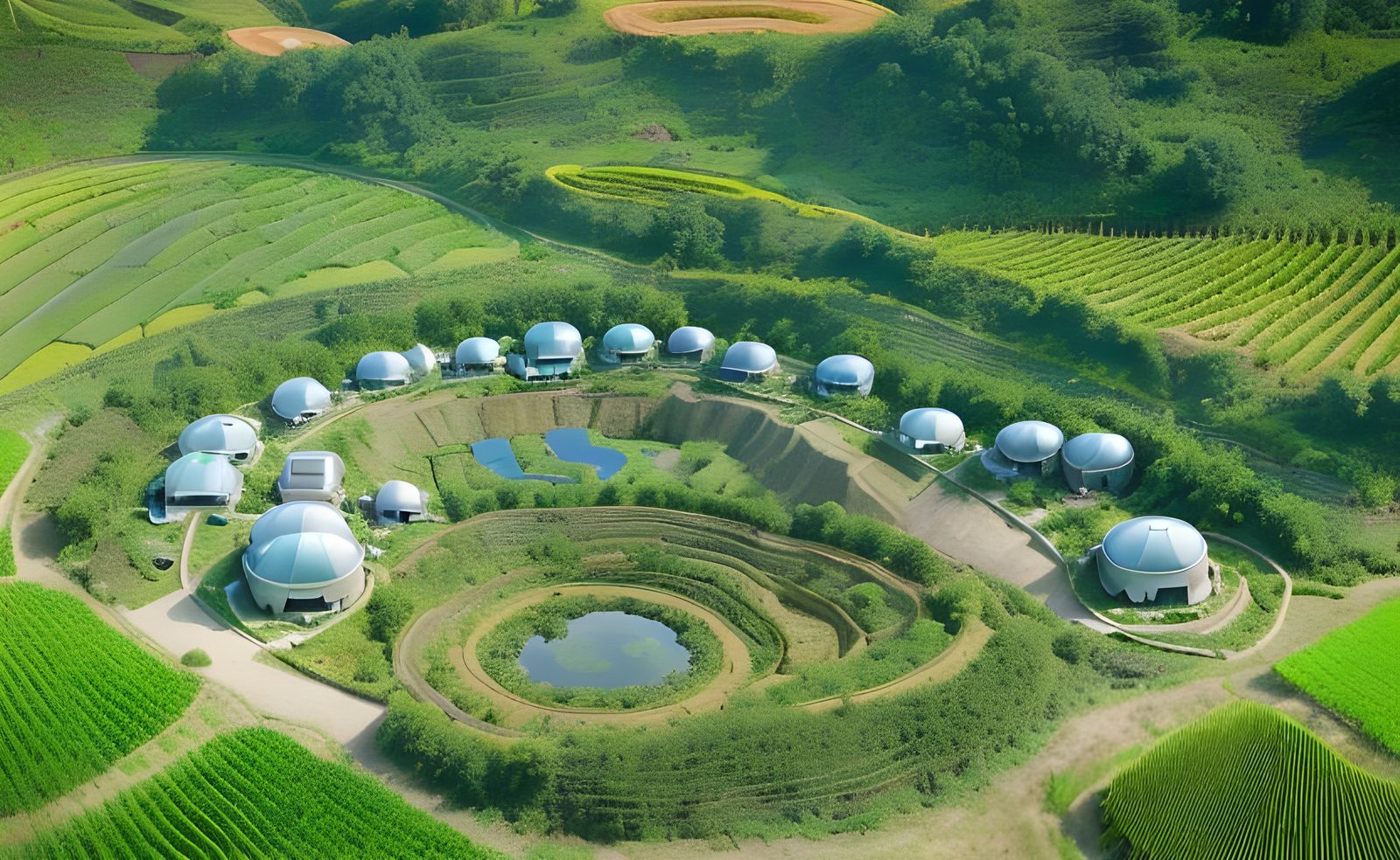Aerial View of Advanced Sahara Permaculture Farm