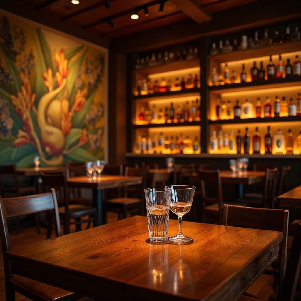 Luxurious Tequila Tasting Room with Agave Murals