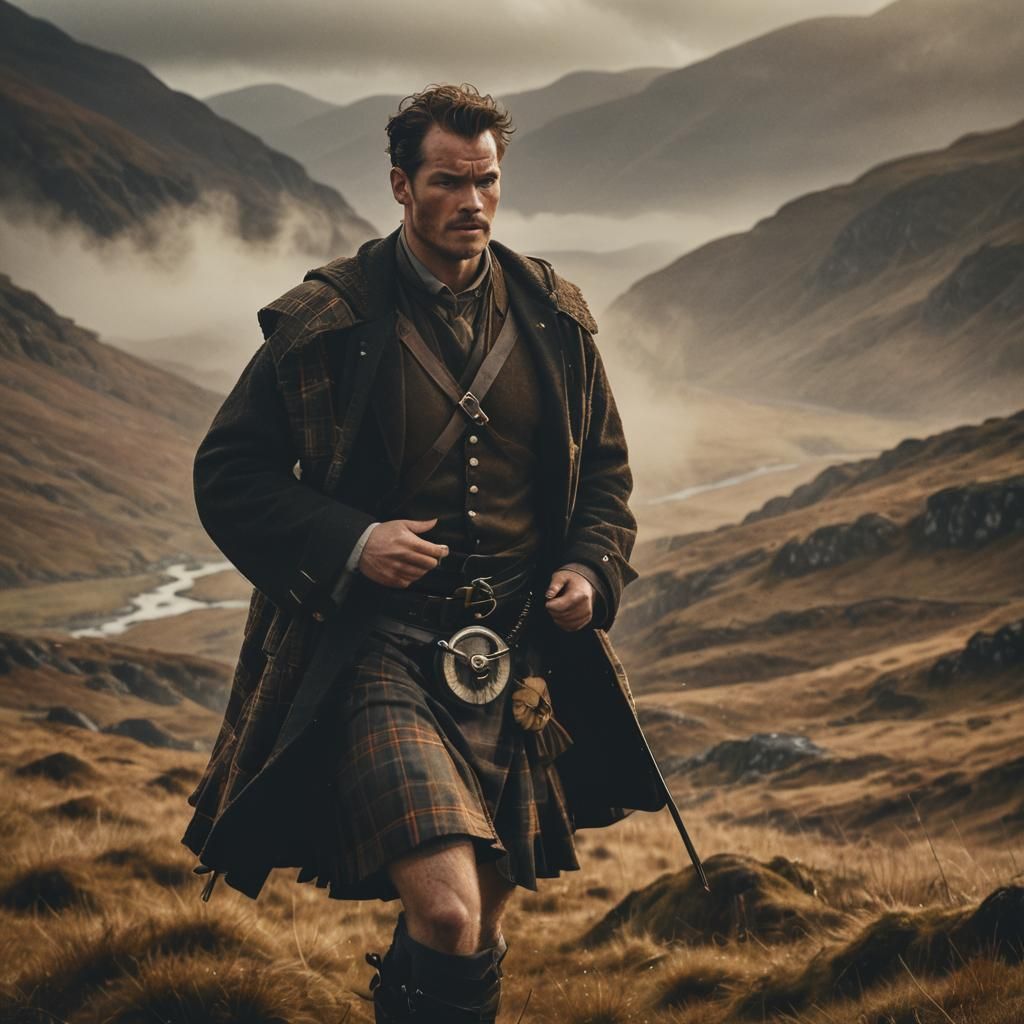 Highland Portrait: Attractive Man in Kilt