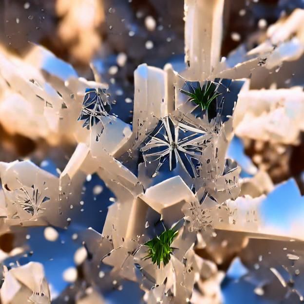 Detailed Microscopic Photography of Snowflakes
