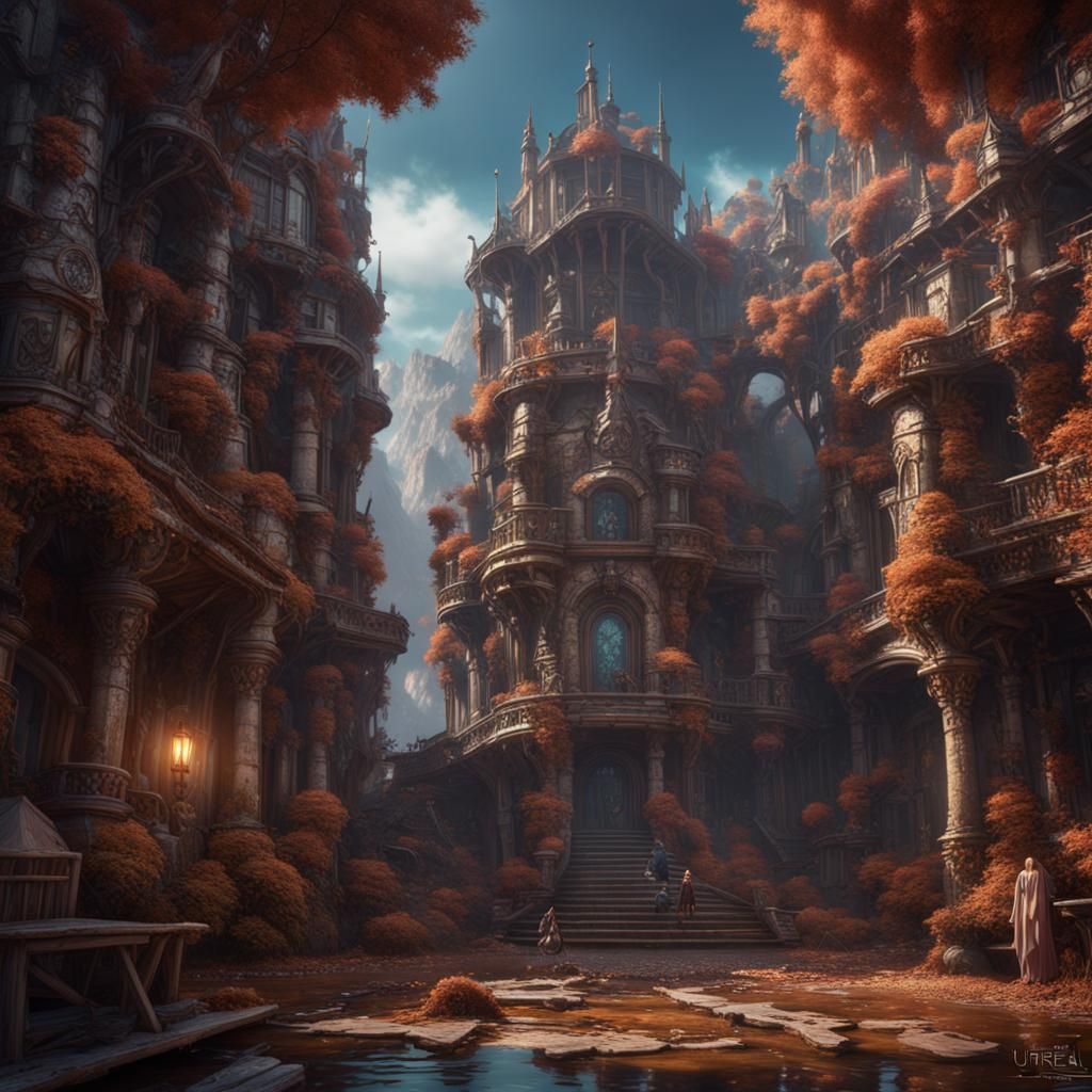 Fantastical Matte Painting with Intricate Details