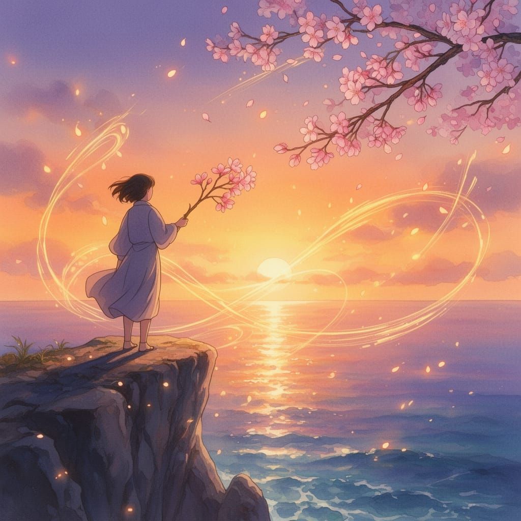 Ikigai: Joy of Life Overlooking Ocean