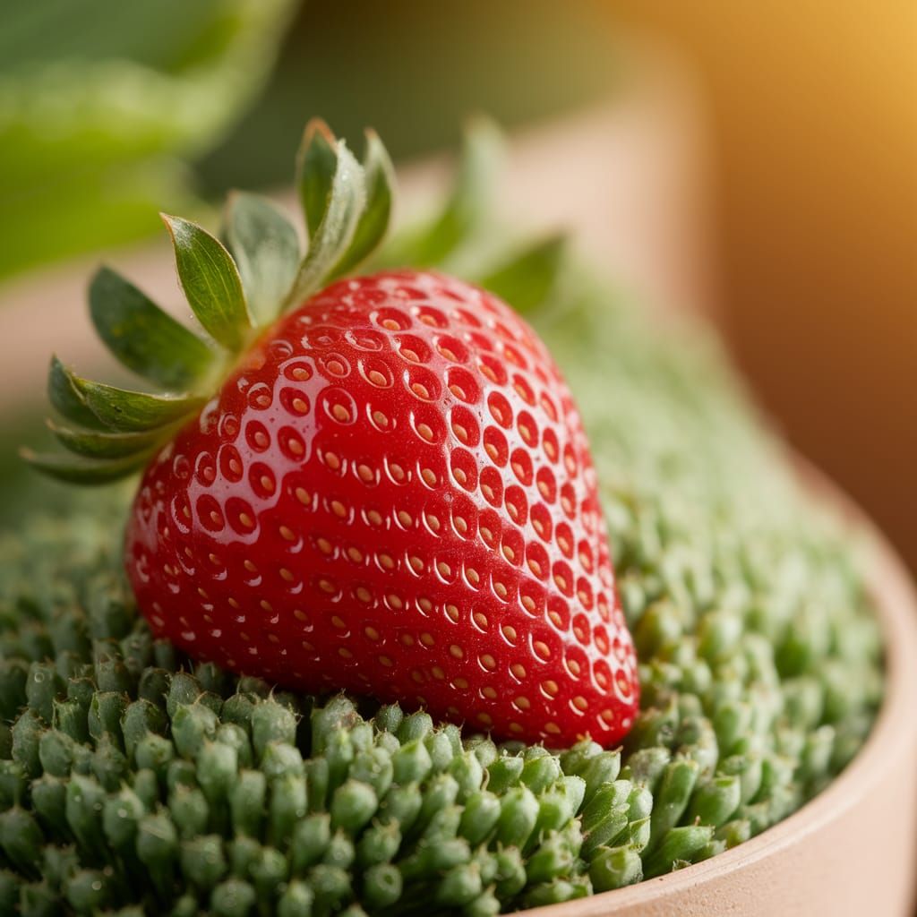 Ripe Strawberry in Natural Light