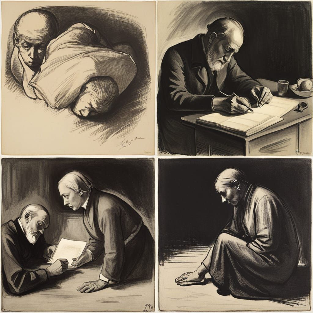 Expressionist Portrait in Kollwitz Style