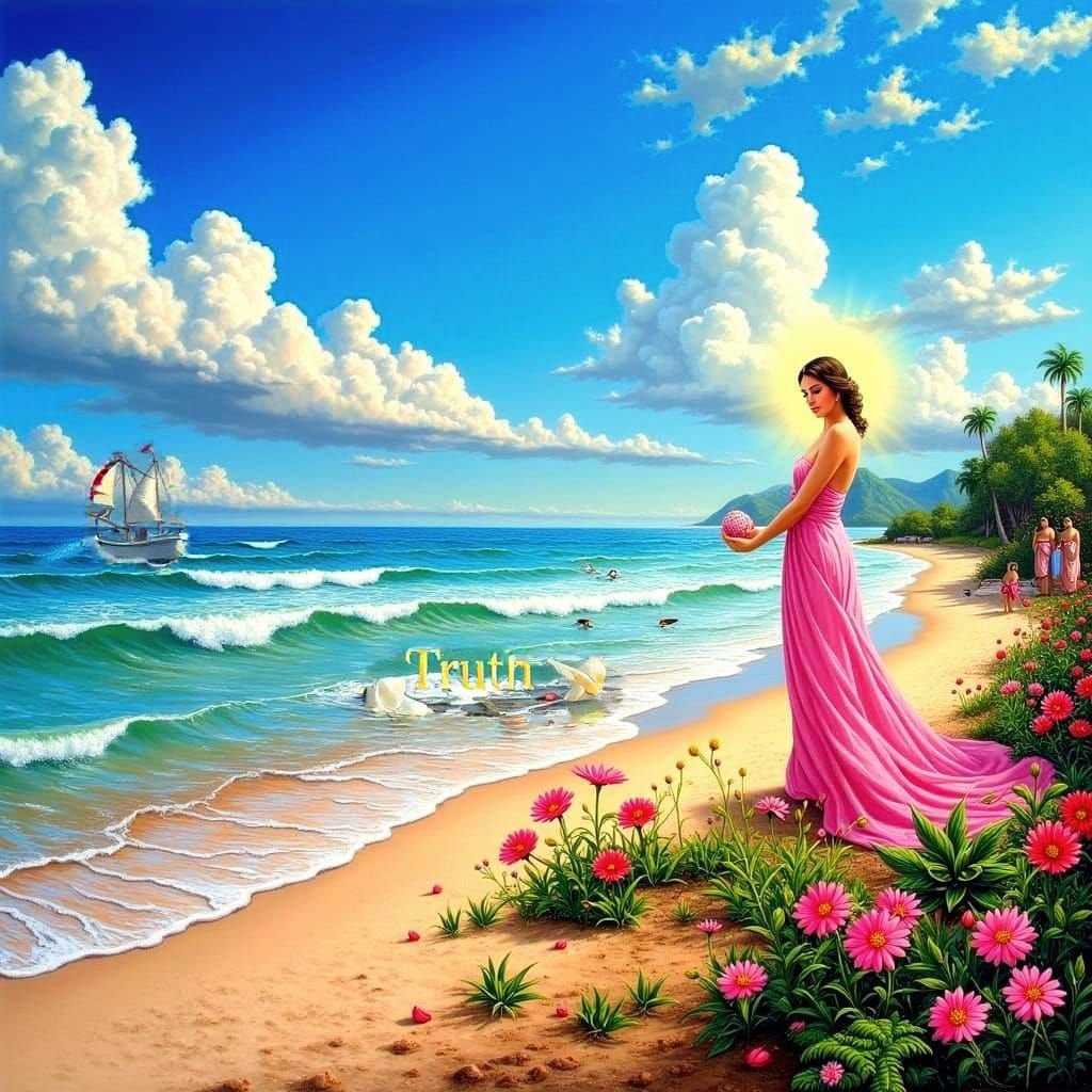 Masterpiece Painting of Beauty and Truth