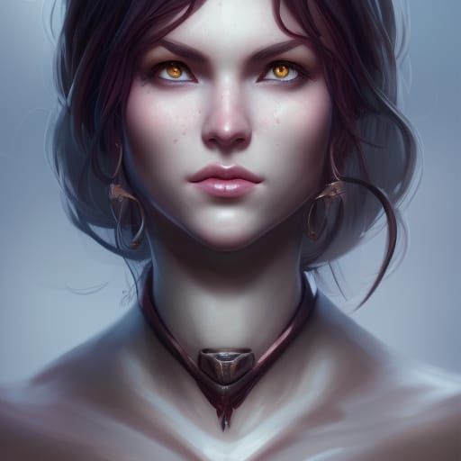 Fantasy RPG Character Portrait in Hyperdetailed Style