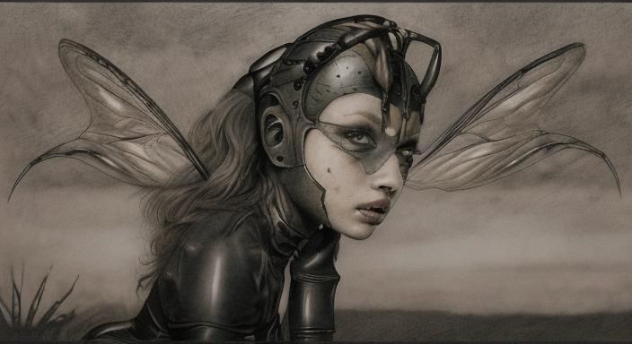 Insectoid Alien Queen Commands Her Kneeling Subjects