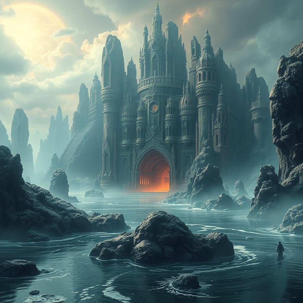 Epic Sunken World Digital Matte Painting