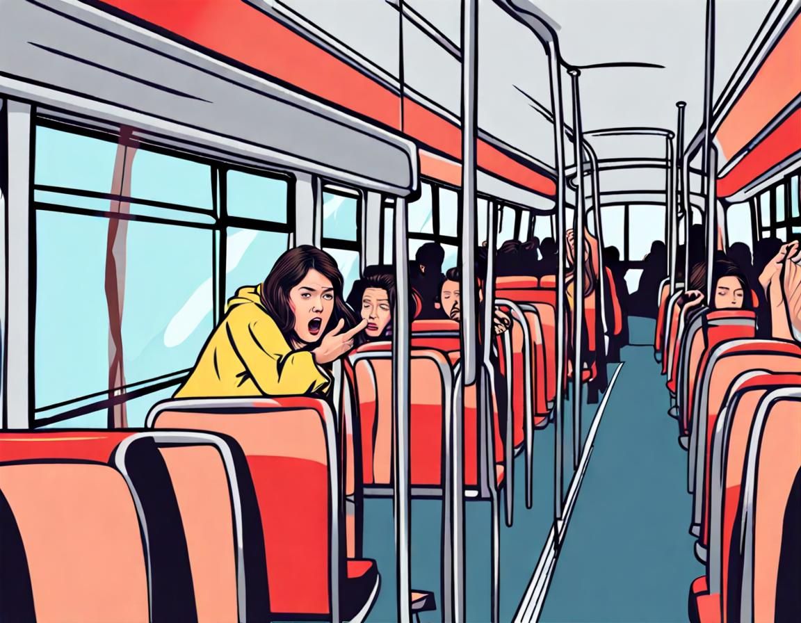 Distressed Woman on Bus Creates Tension