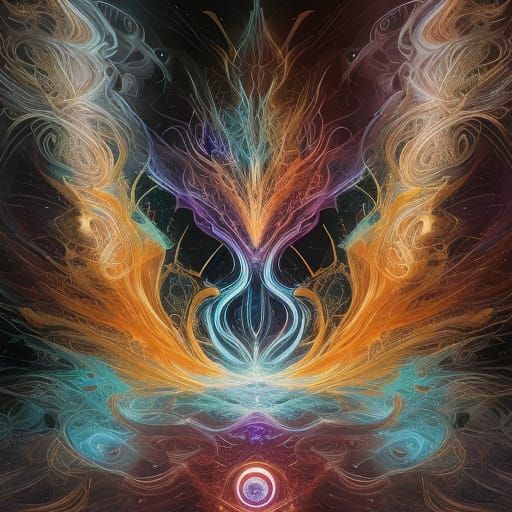 Cosmic Ballet of Mathematical Curves in Nebula