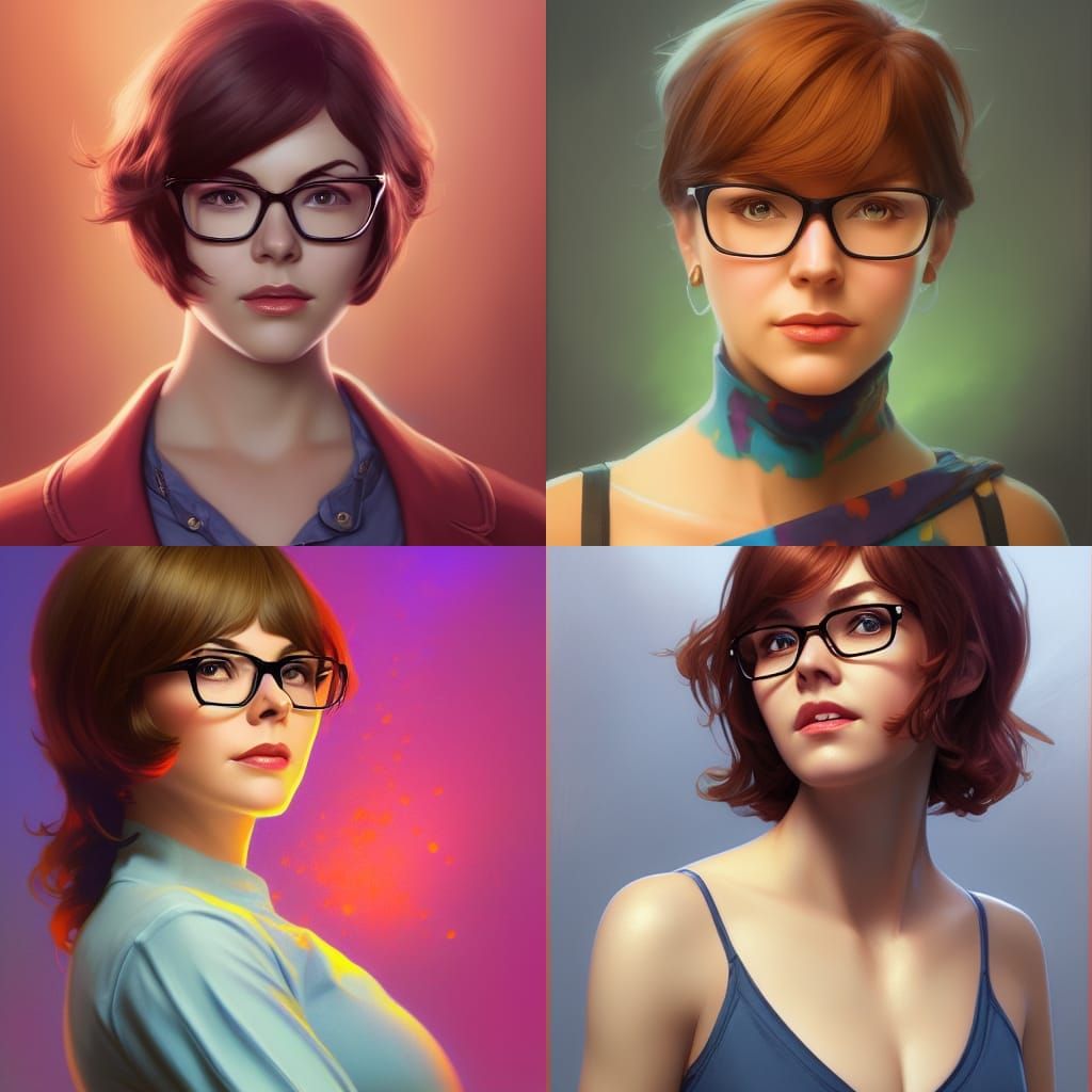 Hyperdetailed Portrait of Velma Dinkley in Unreal Engine 5