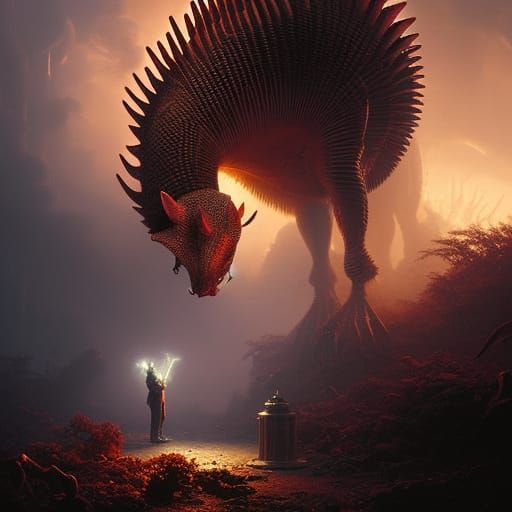 Bloody Armadillo in Tornado, Ethereal Dark Fantasy