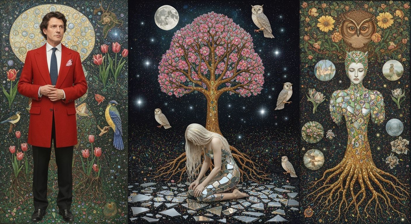 Blodeuwedd: Flower and Owl Goddess in Ethereal Style