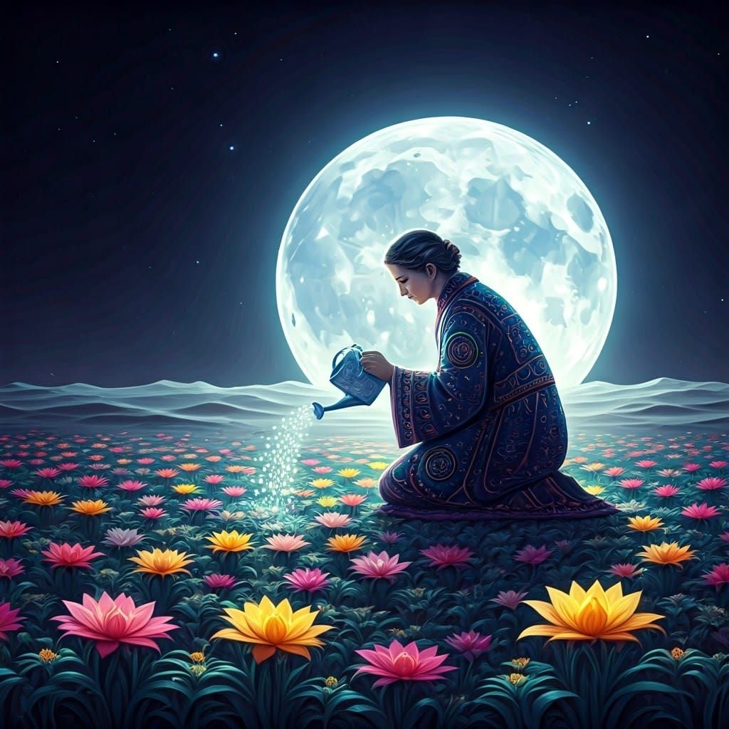 Celestial Lunar Garden with Astral Gardener