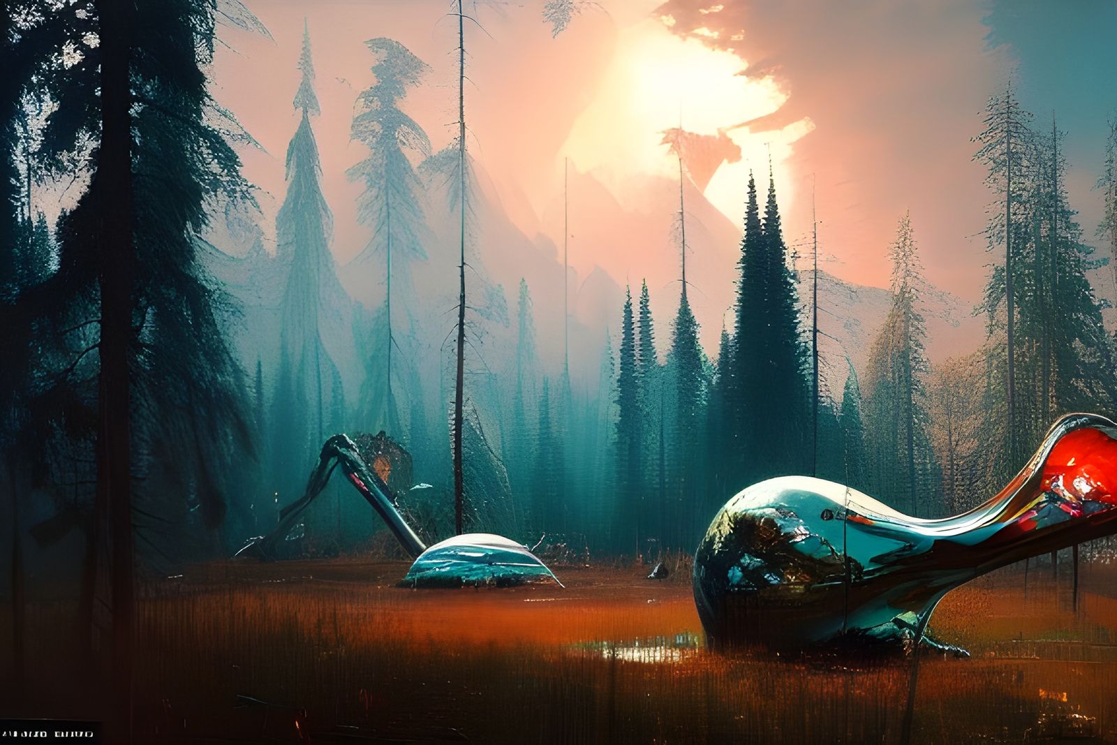Spectacular Alien Landscape Painting in Surreal Style