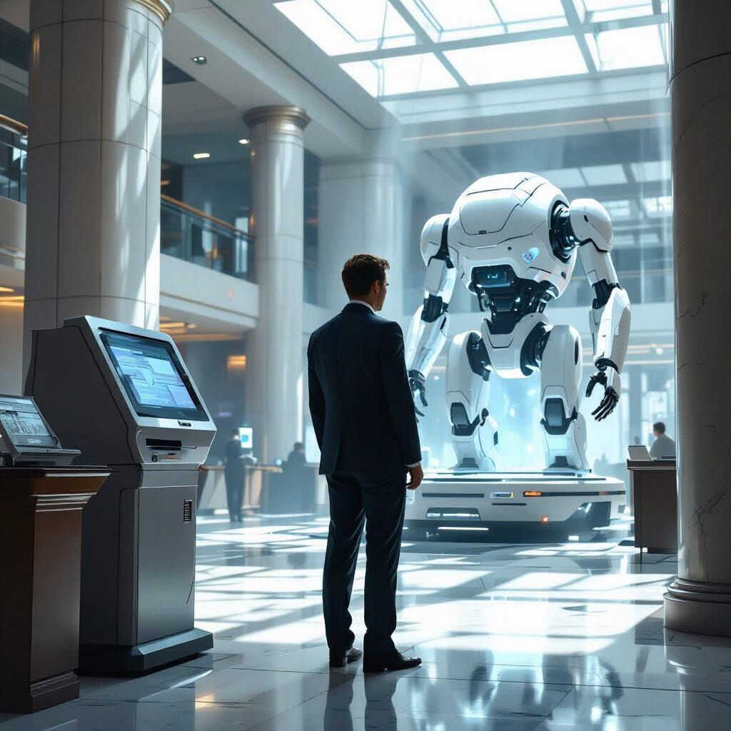 Senator Oversees Futuristic Robotics in Government Building