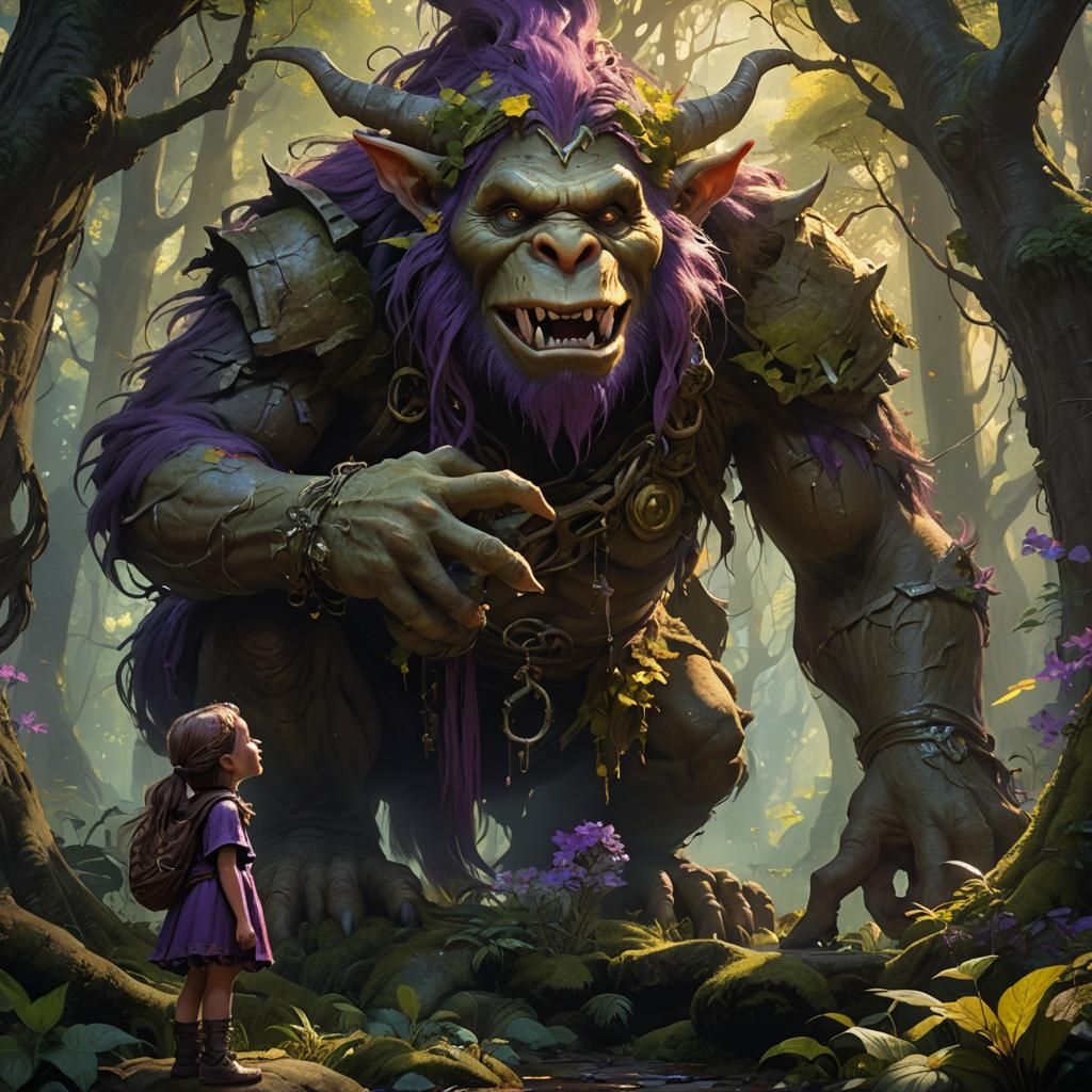 Enchanted Forest Troll: Dark Fantasy Concept Art