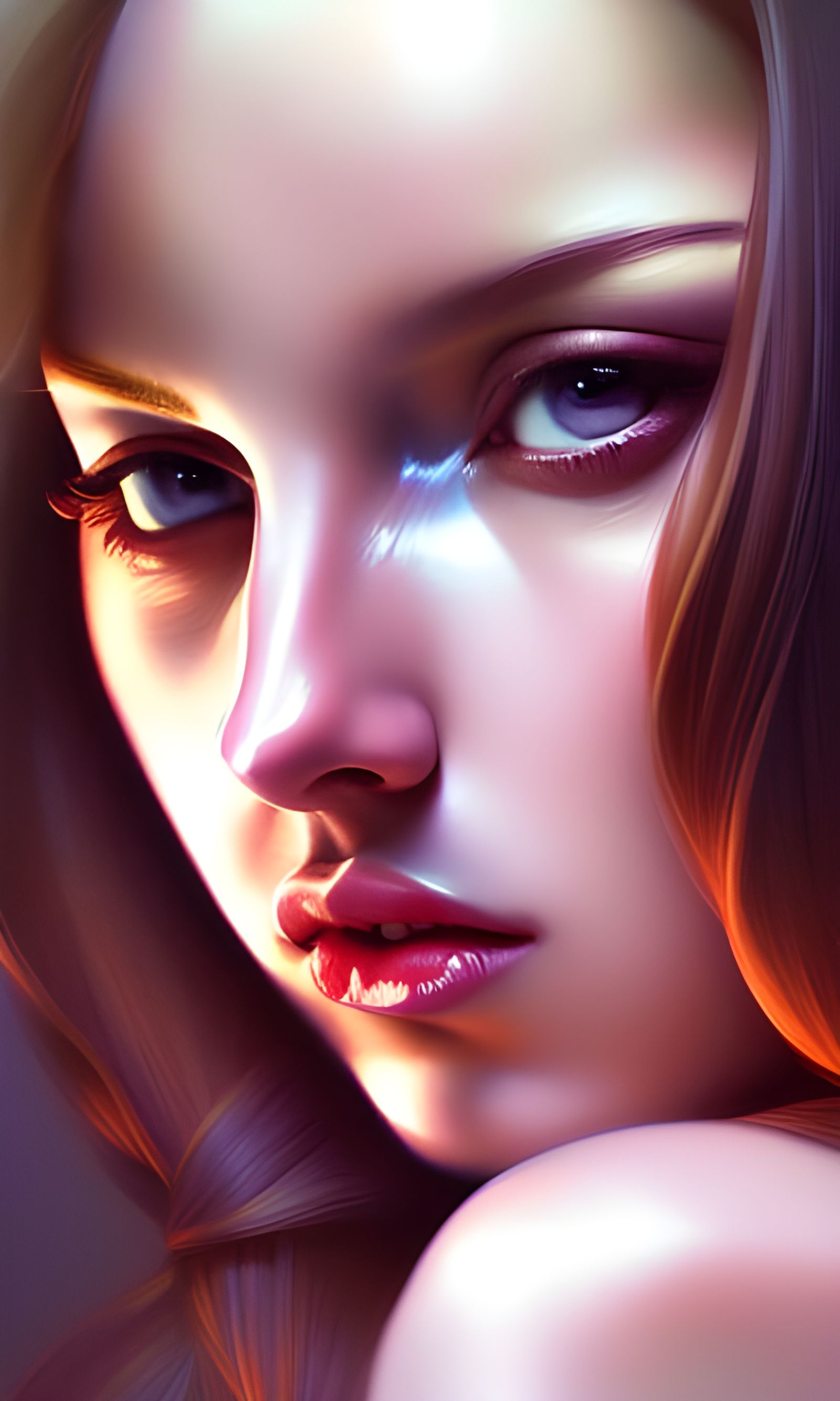 Ethereal Portrait in Hyperrealism Style