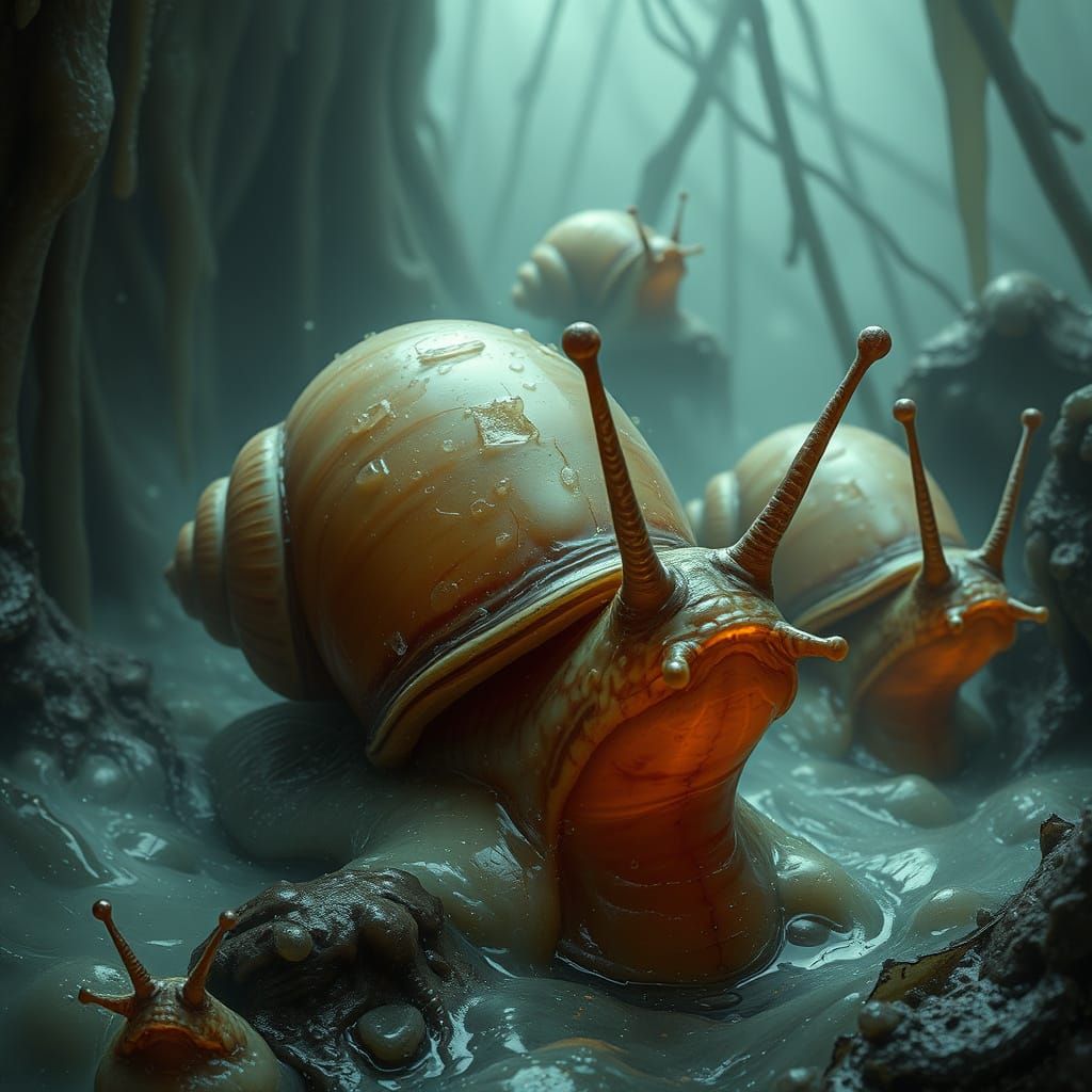 Biomechanical Snails Emerge from a Dark, Oozy World