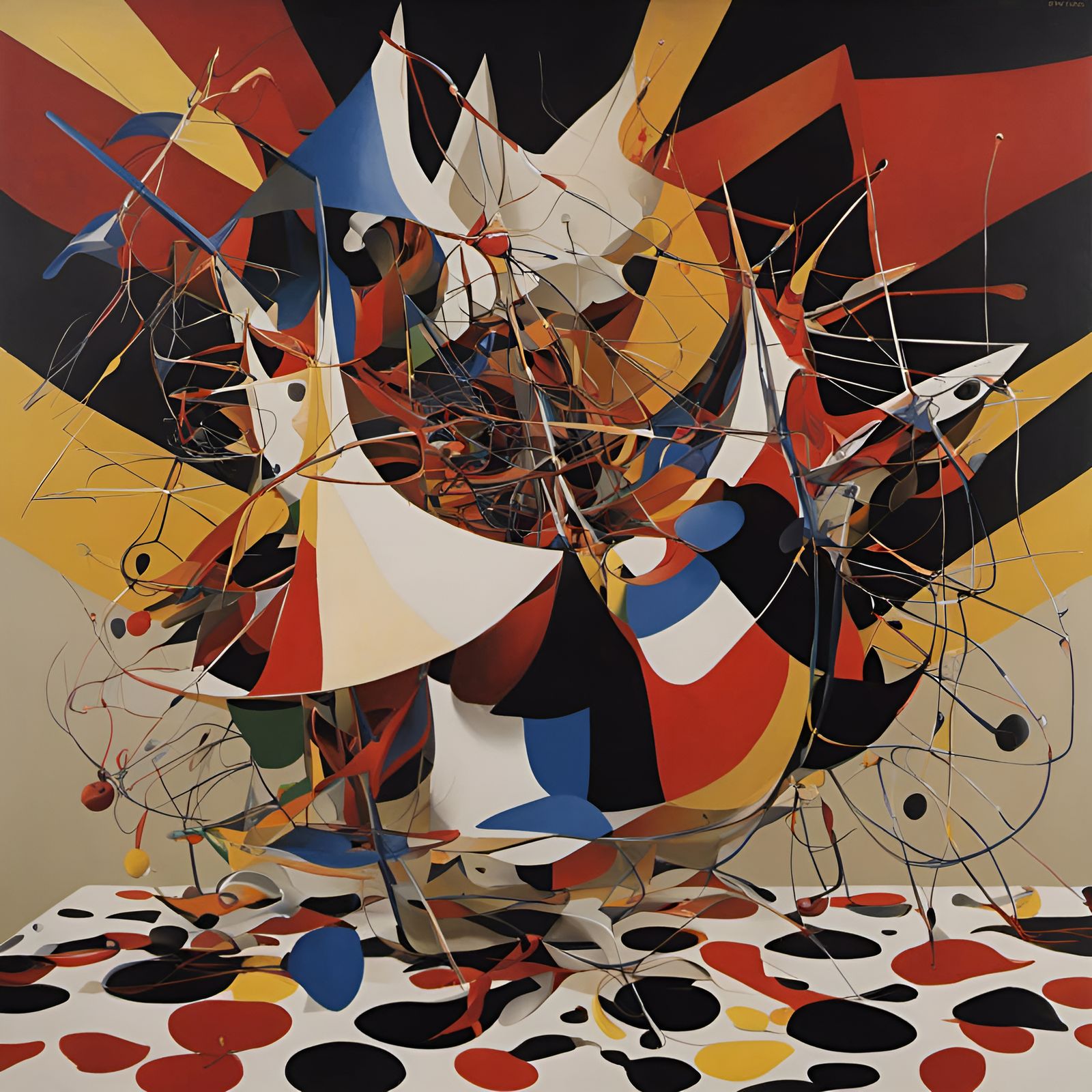 Hyperrealistic Painting of Abstract Shapes in Vivid Color