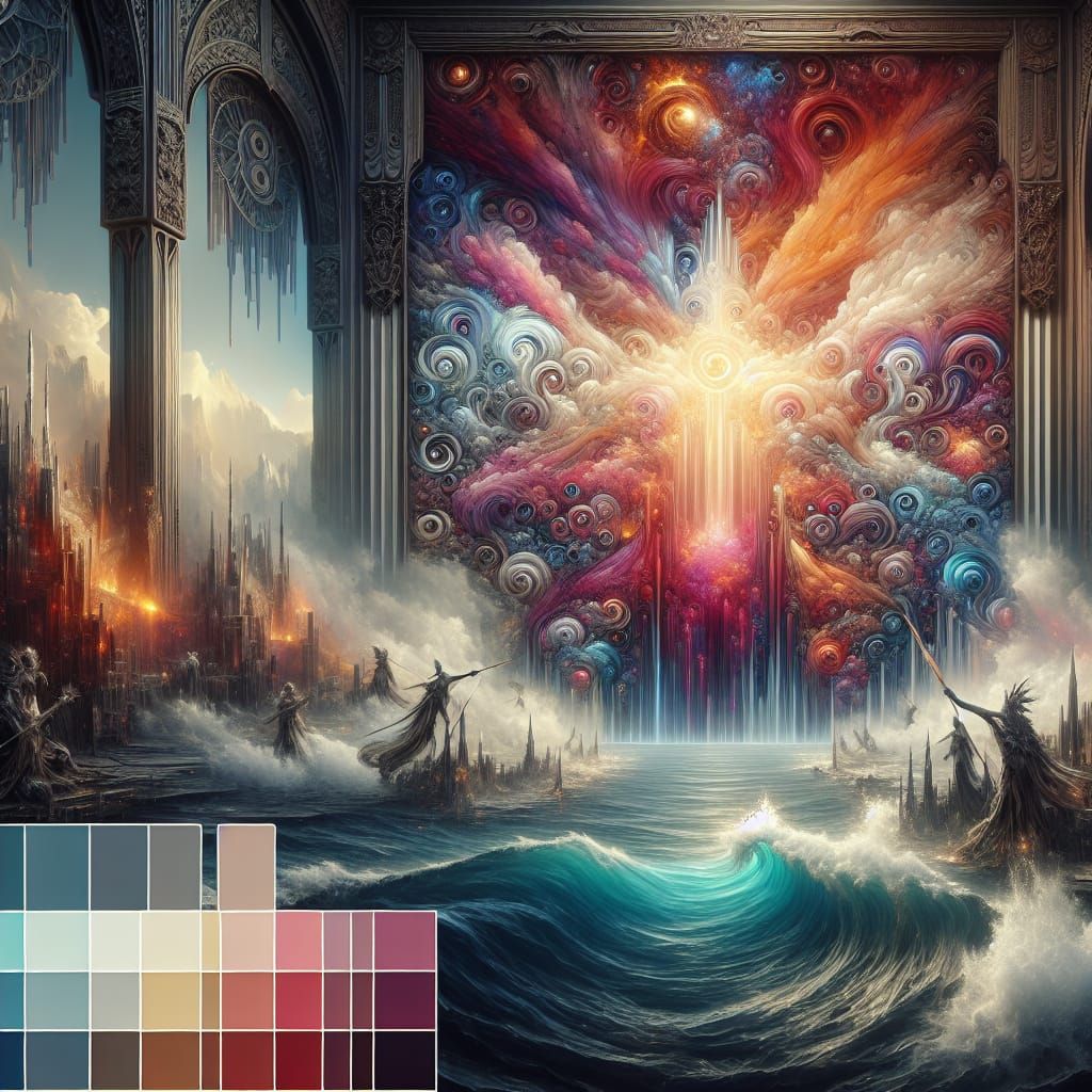 Frenzied Panic in Deep Color Matte Painting