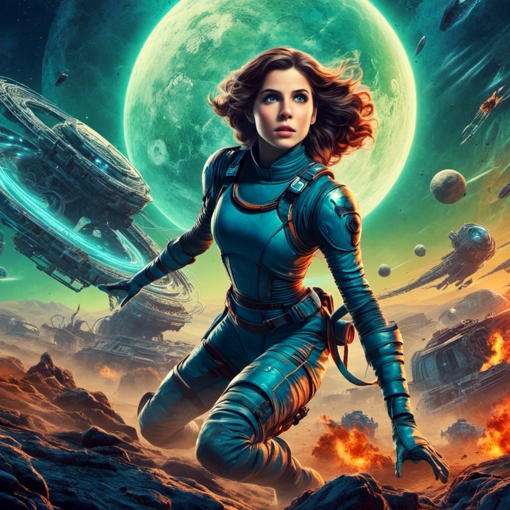 Retro Sci-Fi Movie Poster: The Space Girl