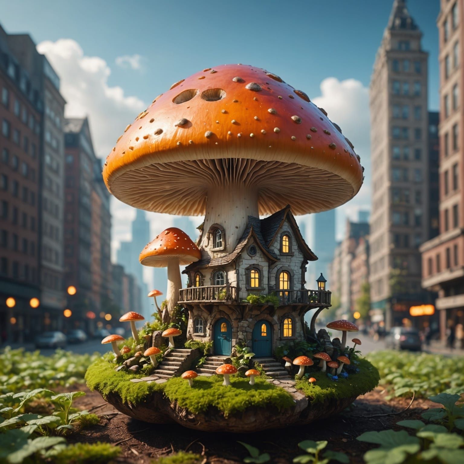 Magical Mushroom City: A Whimsical AI Dreamscape