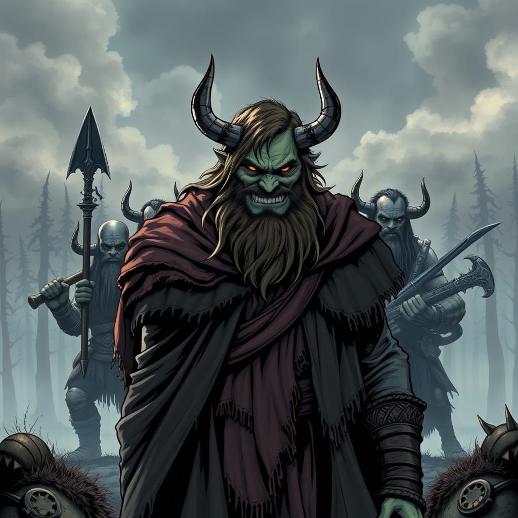 Mischief Incarnate: Dark Lord Utgard-Loki Surrounded by Batt...