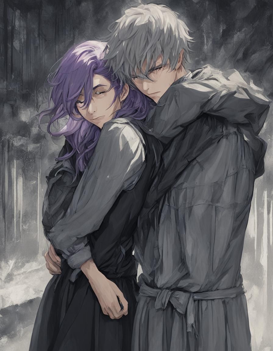 Boys' Affectionate Embrace