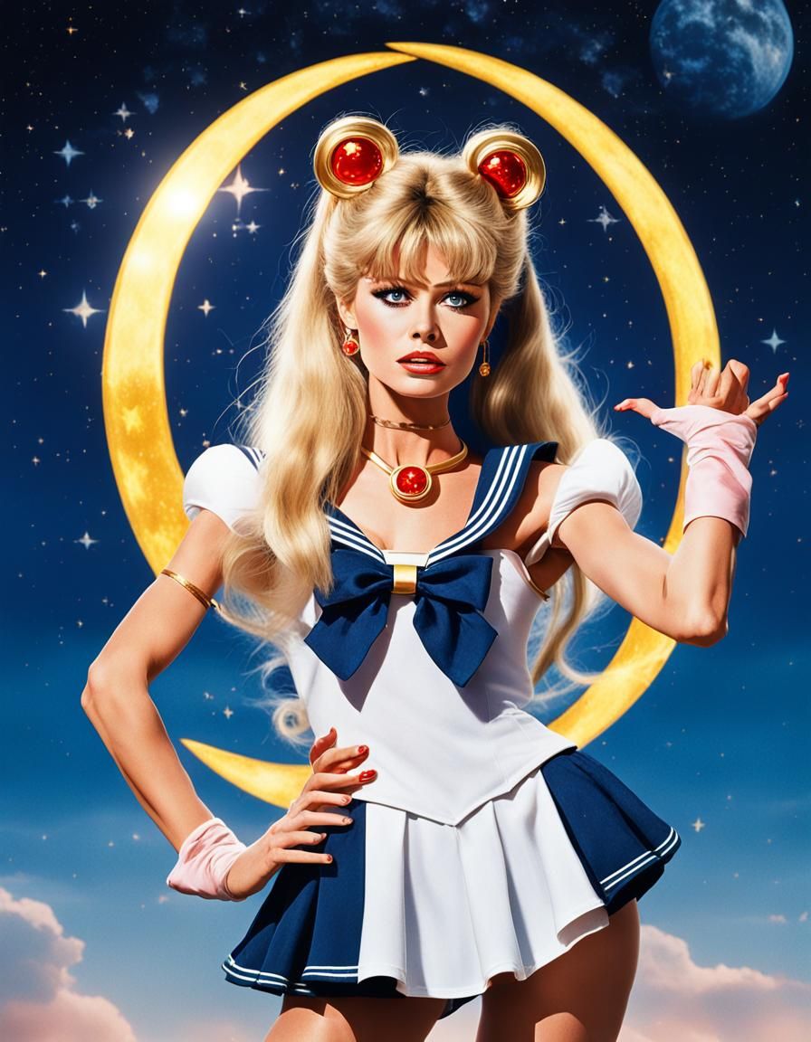 Brigitte Bardot as Sailor Moon: Movie Poster