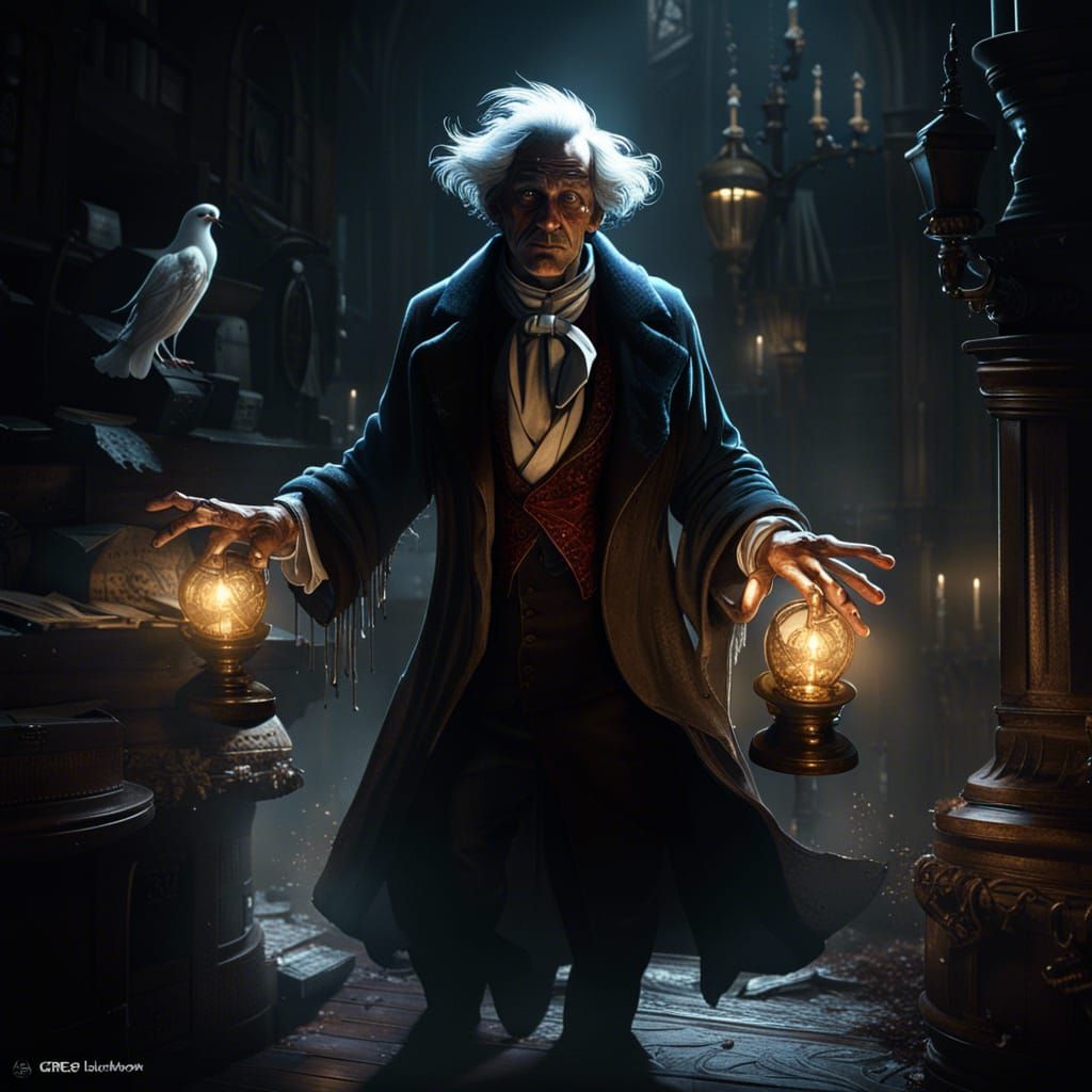 Ghosts Visit Scrooge: A Dark Fantasy Masterpiece