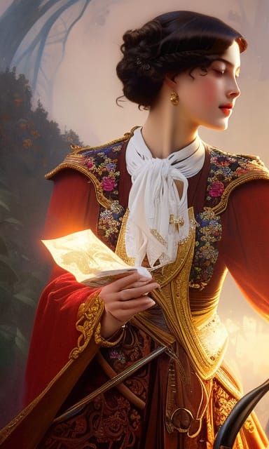 Elegant Magician with Antique Revolvers