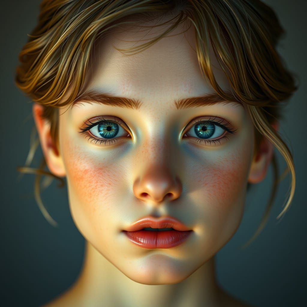 Androgynous Youth Portrait in Cinematic Lighting