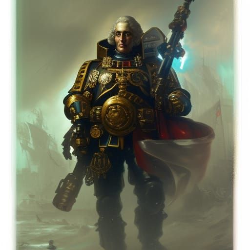 George Washington as Warhammer 40k Space Marine