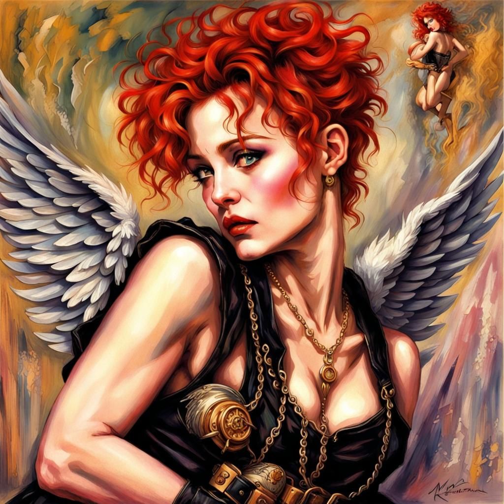 Madonna 80s as Dreamy Anime Punk Angel