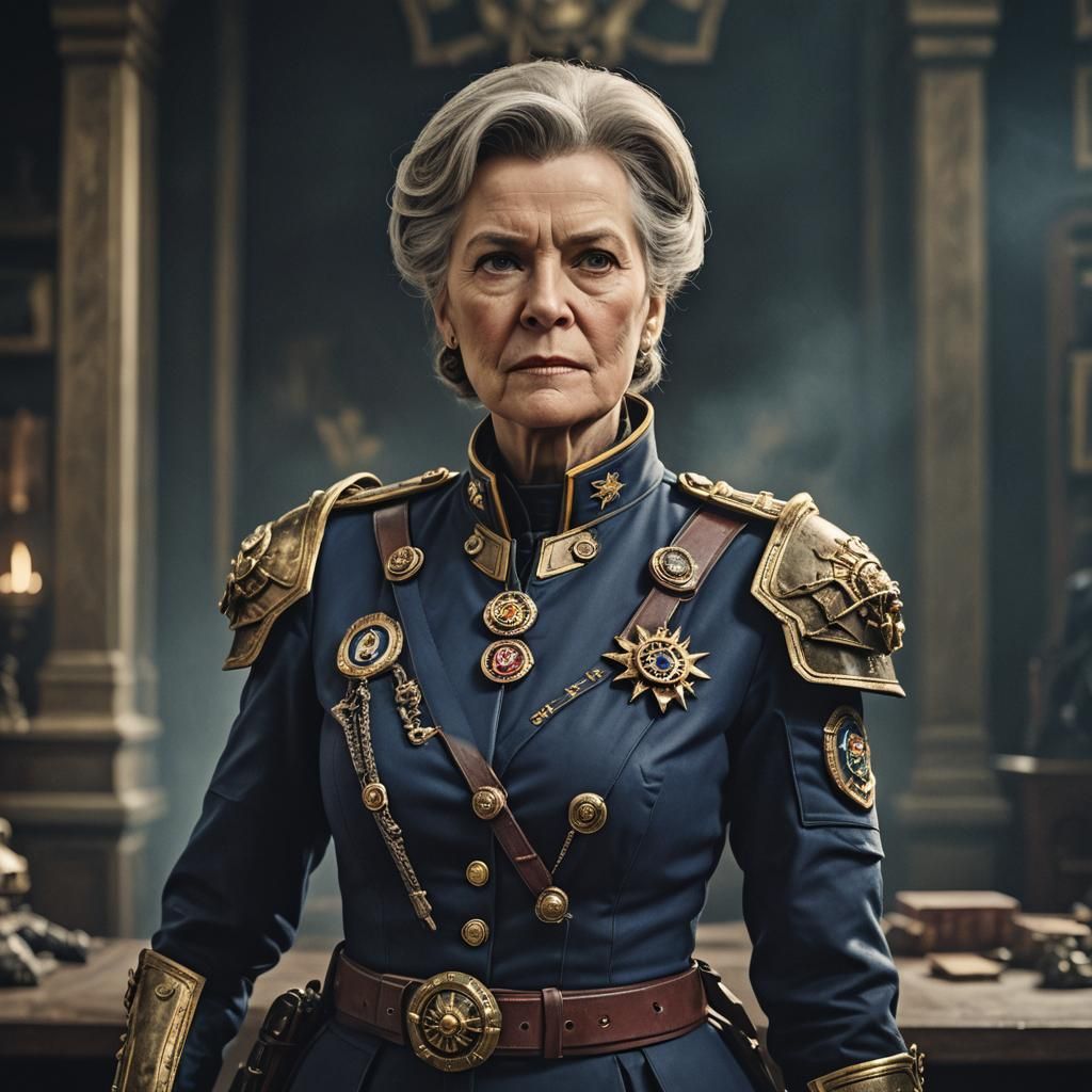 Distinguished Female Governor in Warhammer 40K Uniform