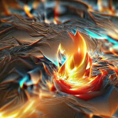Unquenchable Fire in 8K 3D Rendering