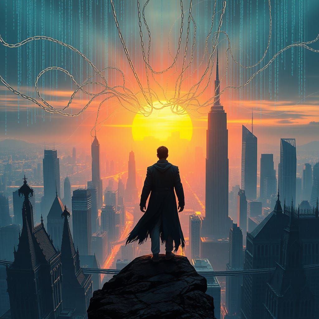 Breaking Free from the Dystopian Matrix in Cyberpunk Style