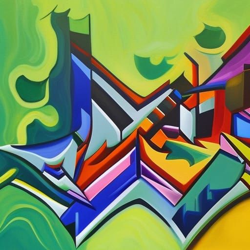 Armor in Glass Case: Graffiti Art Style