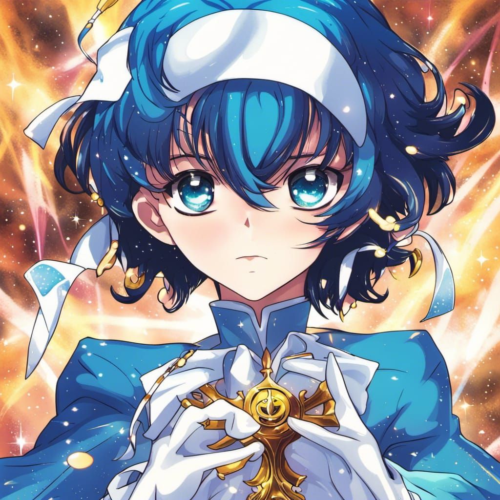 Sailor Mercury Summons Aqua Rhapsody: Anime Style