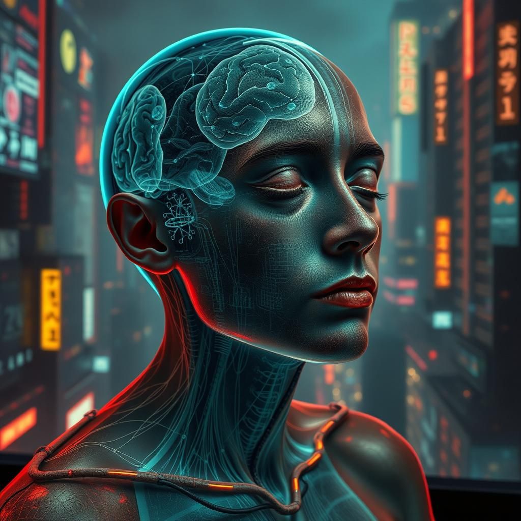 Fading Life: Neural Networks in a Cyberpunk Cityscape