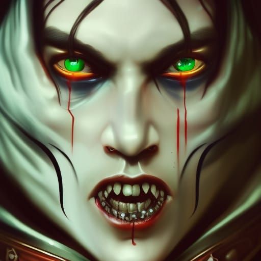 Hyperdetailed Dracula Portrait in Dark Fantasy Style
