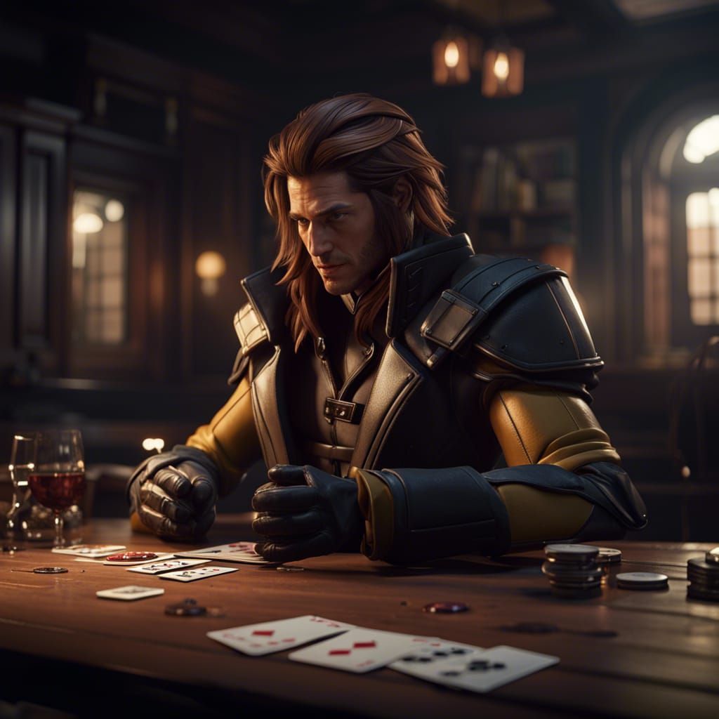 Gambit in Tavern: 3D Cinematic Game Art