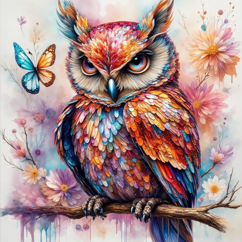 Búho real  vestido de gala