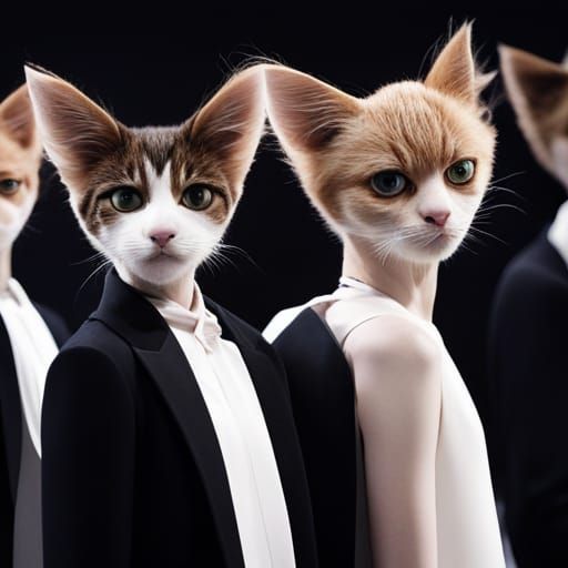 Cats Grace Dior Catwalk: Parisian Fashion